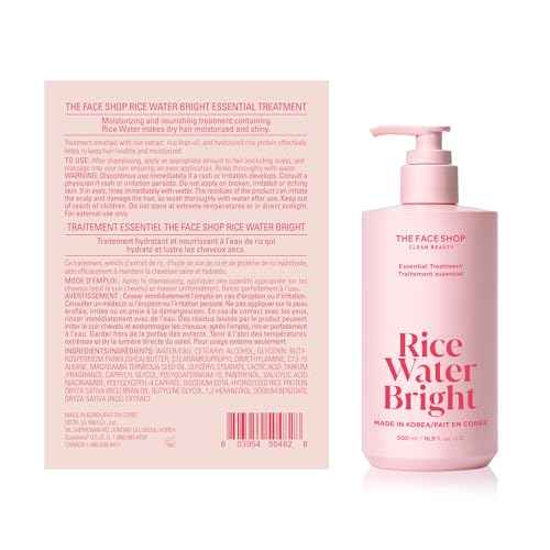 THE FACE SHOP Rice Water Bright Essential Treatment, Rice Protein Conditioner with Shea Butter for Dryness, Anti-Hair Loss, Korean Treatment for Breakage & Split Ends, Breakage Control, Sulfate Free