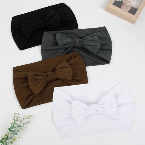 Bow Headbands for Women - 4 Pack Wide Non-Slip Hair Bands