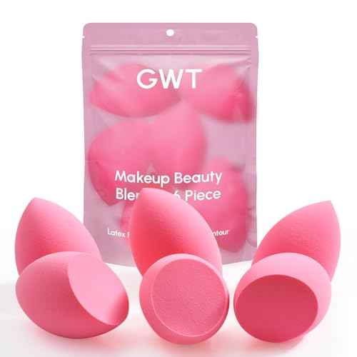 GWT Makeup Sponge Set, 6 Pcs Latex-Free Beauty Blender Sponges for Foundation, Liquid & Cream, Ultra-Soft Wonder Sponges, Multi-Angle Blending, Ideal Stocking Stuffers for Women