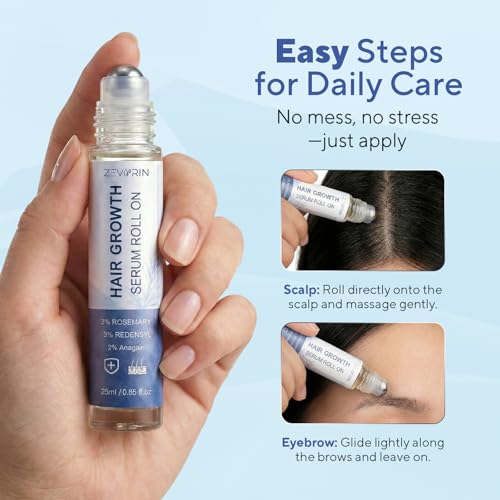 Hair Growth Serum Roll-On with Rosemary & Redensyl - Thicker Fuller Hair Support