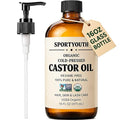 Sportyouth USDA Organic Castor Oil - 16oz Cold Pressed Body Oil