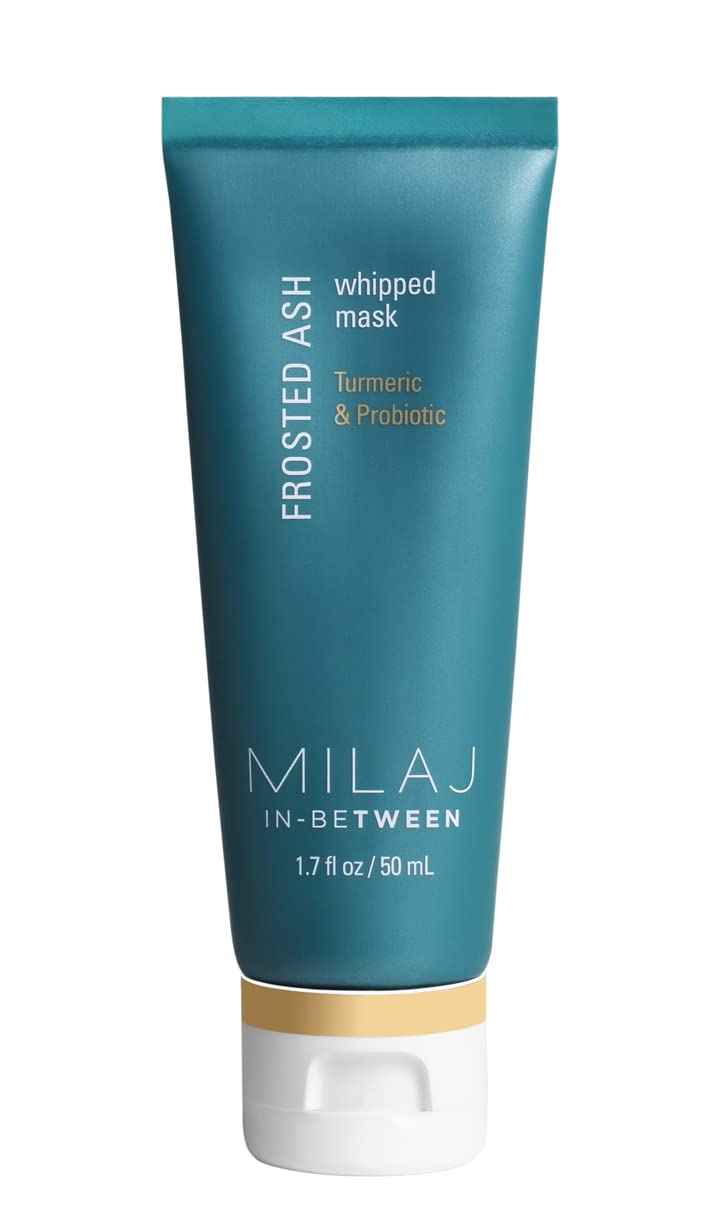 MILAJ Frosted Ash Probiotic & Turmeric Face Mask | Whipped Moisturizing Face Mask & Deep Pore Cleanser | Clean Skincare for Kids and Teens Ages 5-15