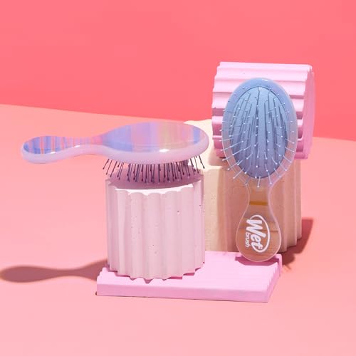 Wet Brush Mini Detangler Hair Brush, Purple (Desert Afterglow) - Detangling Travel Hair Brush - Ultra-Soft IntelliFlex Bristles Glide Through Tangles with Ease - Pain-Free - All Hair Types