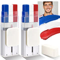 Red White and Blue Face Paint Sticks - 2PCS Patriotic Makeup for 4th of July