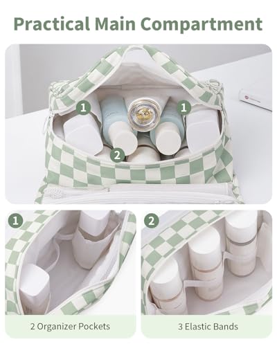 Narwey Hanging Travel Toiletry Bag – Water-Resistant Makeup Organizer