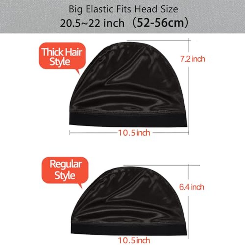 2-Pack Silky Wave Cap for Men - Thick Hair 360 Waves