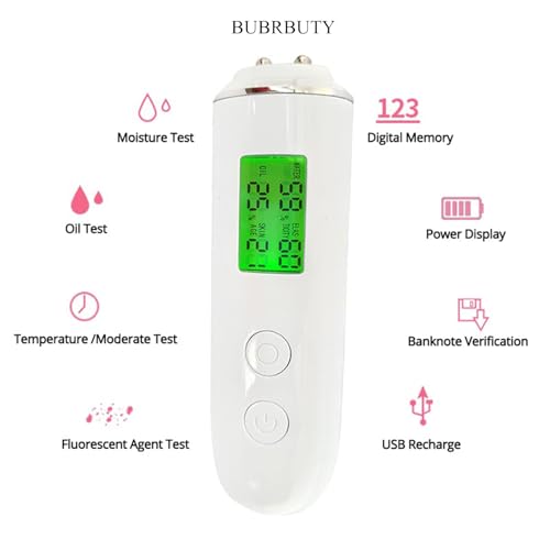 Digital Skin Hydration & Oil Analyzer - LCD Moisture Tester