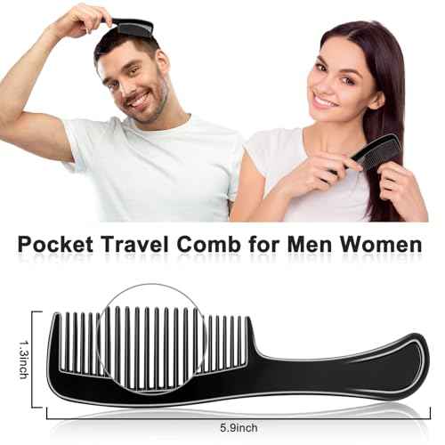 HOFASON 100 Pcs Bulk Hair Combs Individually Wrapped for Women, Kids, Men Beard, Professional Wide Tooth Comb for Hair Styling, Travel, Homeless, Hotel, Shelter, Nursing Home and Church (Black)