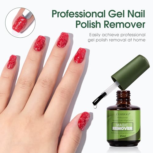 COSMOO Magic Gel Nail Polish Remover 15ml - Quick & Easy Burst Formula