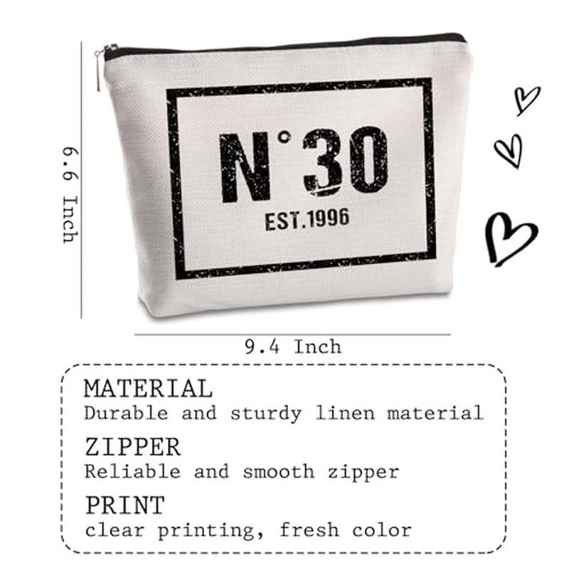 30th Birthday Gifts for Women Makeup Bag - 1996 Cosmetic Pouch