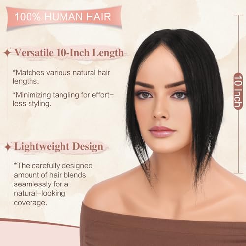 RUWISS Real Human Hair Topper for Thinning Hair