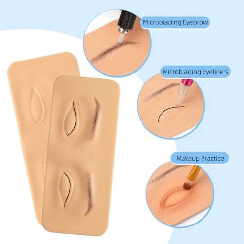 ATOMUS 8pcs 3D Microblading Practice Skin for Eyebrows