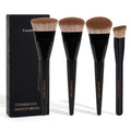 MAANGE Black Makeup Brush Set 4 Pcs - Foundation, Concealer & Contour Tools