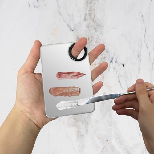 Stainless Steel Makeup Spatula Set with Foundation Palette for Liquid Makeup