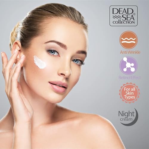 Dead Sea Collection Night Cream for Face with 2% Retinol, Dead Sea Minerals, and Vitamin E ? Anti Aging Nourishing Skin Care Moisturizer to Reduce Wrinkles (1.69 fl. oz)