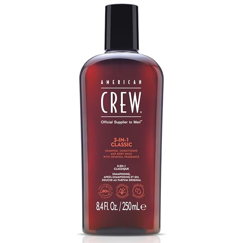 American Crew Shampoo, Conditioner & Body Wash for Men, 3-in-1, 8.4 Fl Oz