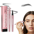 4-Tip Microblading Eyebrow Pen - Waterproof & Long-Lasting (Black)