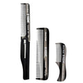 Kent Set Men's Hair Pocket Combs, 81T X-Small, FOT All Fine Tooth, 20T Fine Tooth Folding Comb. Best Hair, Beard and Mustache Grooming Kit for Travel and Home Care, Handmade in England