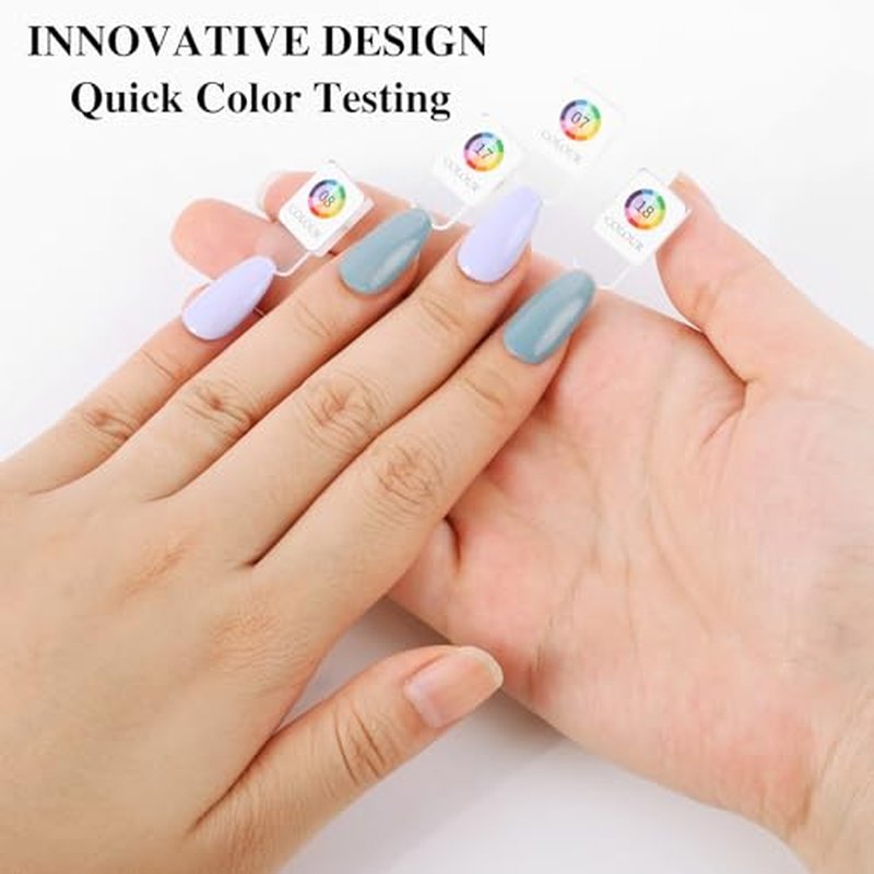 120 Magnetic Nail Color Book,Leather Magnetic Color Display Book with 120 Magnetic Tips & 1-120 Number Labels,Perfect for Nail Polish Nails Art Design(Grey)