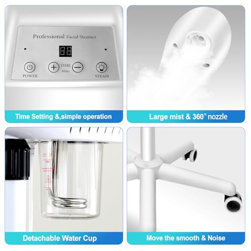 Professional Facial Steamer with Ozone & Wheels