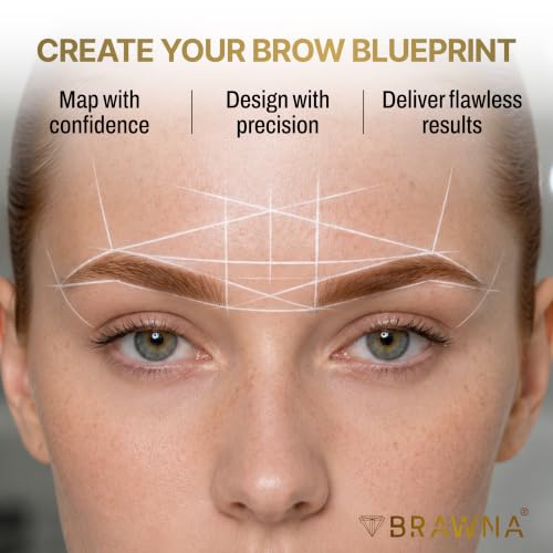 BRAWNA White Eyebrow Mapping Thread 4-Pack, 30 M Each for Precise Microblading