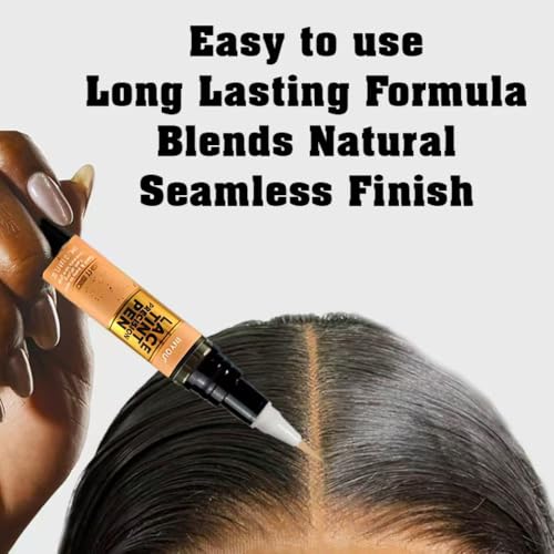 Lace Tint Precision Pen Wig Lace Tint with Brush Applicatior, Easy to use, Long Lasting Formula, Blends Natural, Seamless Finish Waterproof Effect (2 pcs, Medium Brown)