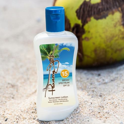 Panama Jack Sunscreen Suntan Lotion - SPF 15, Broad Spectrum UVA/UVB Protection, PABA, Paraben, Gluten & Cruelty Free, 6 FL OZ (Pack of 6)