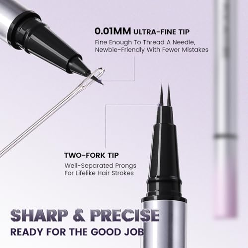 FOCALLURE Eyebrow Pen Micro Fork, Waterproof Brow Pencil