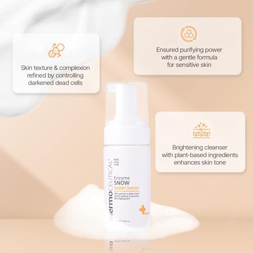 tHermoCEUTICAL Enzyme Snow Bubble Cleanser - Plant-Based Mousse Facial Wash, Papaya Enzyme, Refine Skin Texture, Micro Rich Bubbles, Gentle Cleansing, 3.38 fl.oz