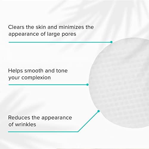 ClarityRx Pick Me Up Skin Booster Exfoliating Facial Pads, Natural Plant-Based Medicated Face Wipes for Acne-Prone & Aging Skin, Minimizes Pores, Fine Lines & Wrinkles (50 Count, 4 oz)