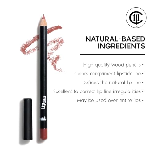 Matic Cosmetics LipMatic Mocha Lip Liner - Modern Classic Lip Liner, Long-Lasting Lip Pencil with Castor Oil, Natural Ingredients, Paraben and Cruelty-Free, American Made- Dark Mocha Brown Shade