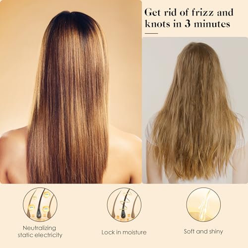 Bamboo Hair Brush with Scalp Massager - All Hair Types