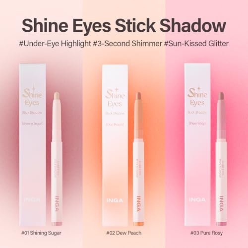 INGA Shine Eyes Stick Shadow - Creamy Shimmer Eyeshadow