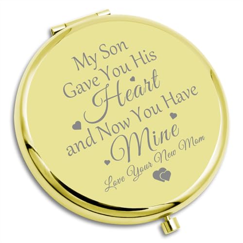 Daughter in Law from Mother in Law Compact Mirror Appreciation Gift for Daughter in Law Bridal Shower Gift for Stepdaughter Bonus Daughter Gifts Personal Makeup Mirror Daughter in Law Wedding Gift