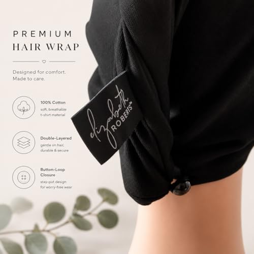 Elizabeth Roberts 100% Cotton Hair Towel Wrap for All Hair Types
