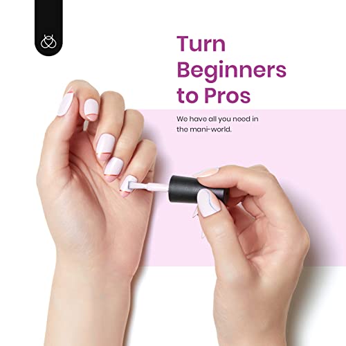 Beetles Gel Nail Kit Easy Nail Extension Set 2 In 1 Nail Glue Gel Base Coat with Pre Shaped Short Oval Almond Soft Gel Nail Tips and Led Nail Lamp Acrylic Nail Clipper Gelly Nail Tips for Diy Manicure