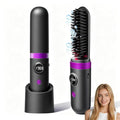 Cordless Hair Straightener Brush with Infrared & Ionic Technology