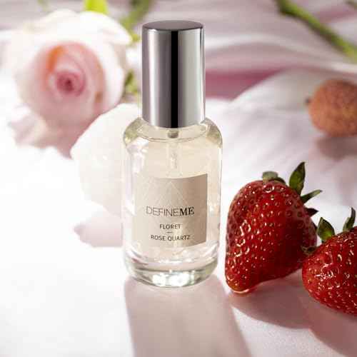 DefineMe Rose Quartz Crystal Infused Natural Perfume Mist, Floret Scent, 0.95 FL OZ, Award Winner 2024 Universal Beauty Awards
