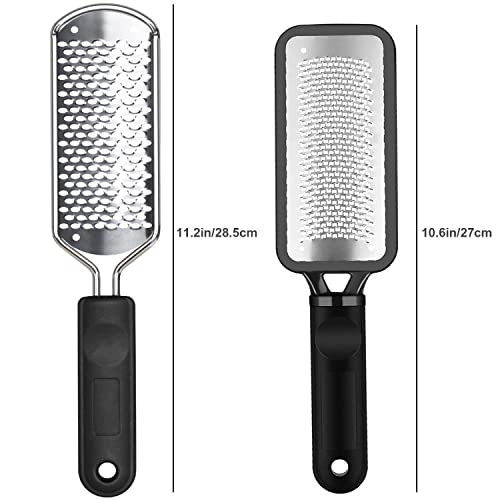 Stainless Steel Foot File & Callus Remover Set for Wet Dry Feet (2 Pack)