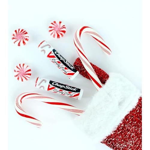ChapStick Bulk Lip Balm, Candy Cane Packs (12 Sticks) ? Fresh & Minty Lip Moisturizer, Stocking Stuffer, 0.15 Oz Ea (Pack of 2)