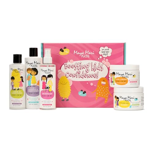Kids Hair Care Set with Shampoo, Conditioner, Detangler & Styling Gel - Coconut Lime Twist, 52 fl oz