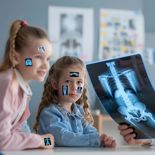X Ray Temporary Tattoo Stickers - 24 Sheets Radiology Party Favors