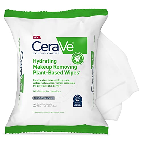 CeraVe Hydrating Makeup Remover Wipes, 25ct
