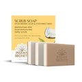 Scrub Soap with Hyaluronic Acid & Coconut Milk ? Moisturizing Body Soap for Soft Skin ? Enriched with Niacinamide, Hyaluronic Acid, Coconut Milk Pack of 3 (110g/3.88Oz each)