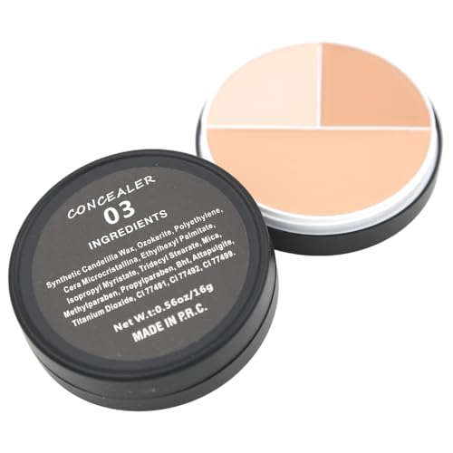 3-Shade Concealer Contour Cream Kit - Full Coverage Sculpting