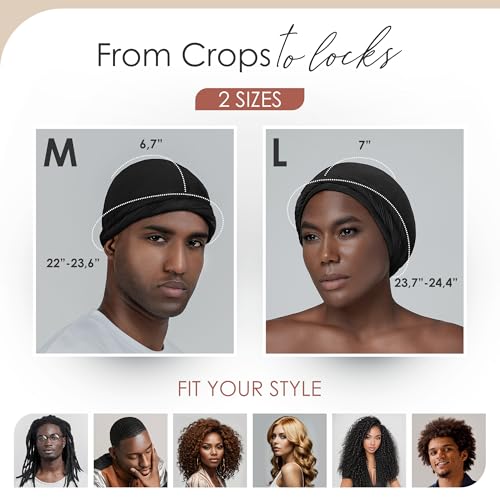 Silk Satin Lined Halo Turban Head Wrap for Men & Women