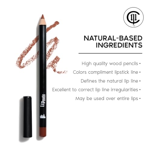 Matic Cosmetics LipMatic True Brown Lip Liner - Versatile Everyday Lip Liner, Long-Lasting Lip Pencil with Castor Oil, Natural Ingredients, Paraben and Cruelty-Free, American Made- Earthy Shade