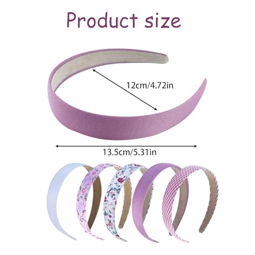 GIYAWA Flower Headbands for Women Non Slip 1 Inch Wide Boho Hair Accessories