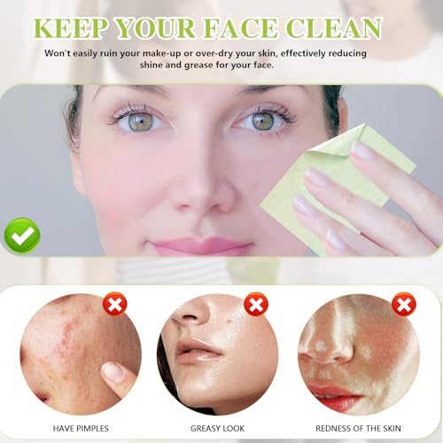Oil Blotting Sheets for Face - 1000pcs Bamboo Charcoal