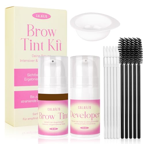 Eyebrow Tint Kit - Natural Brown Color, 6+ Weeks Long Lasting